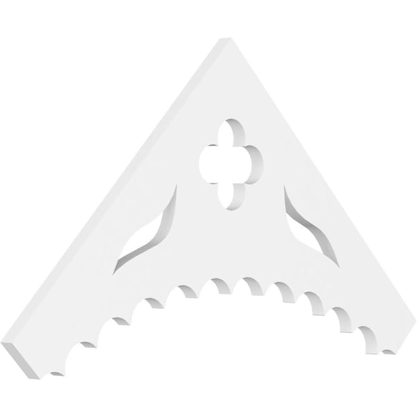 Ekena Millwork Pitch Wellington Architectural Grade PVC Gable Pediment, 36"W x 18"H x 1"P (12/12) GPP036X018X100WEL - main